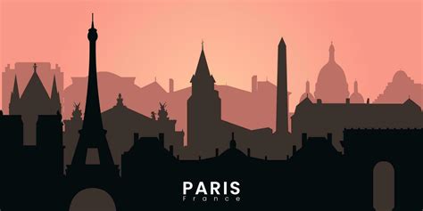 Paris City skyline. Silhouette City Paris France background. Vector illustration 32332111 Vector ...