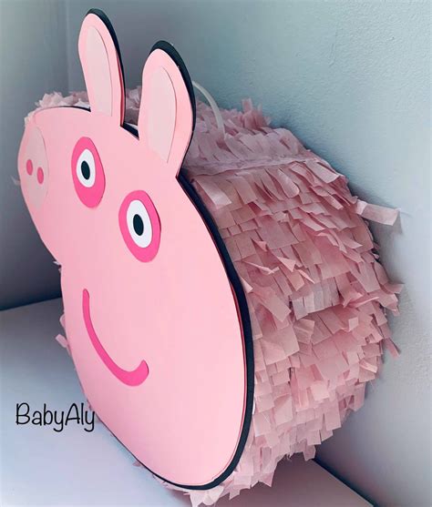 Peppa Pig Pinata face - Etsy