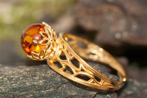 Baltic amber ring. Baltic amber & gold, unique ring, statement ring, contemporary ring, designer ...