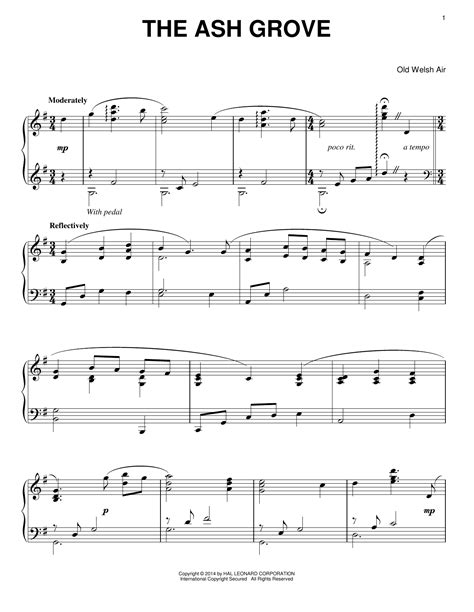 The Ash Grove | Sheet Music Direct