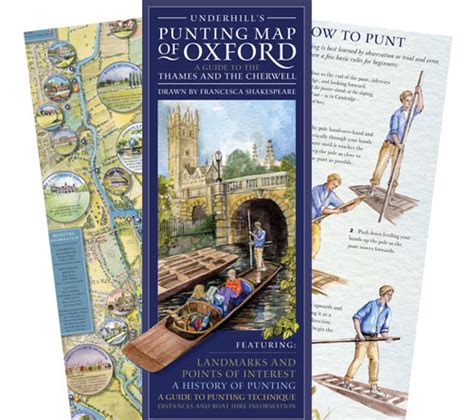 Punting Map of Oxford - Underhill's Maps - Punting Map of Oxford