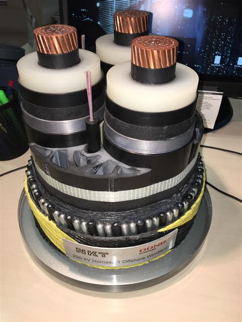 Submarine cable cross-section - photo