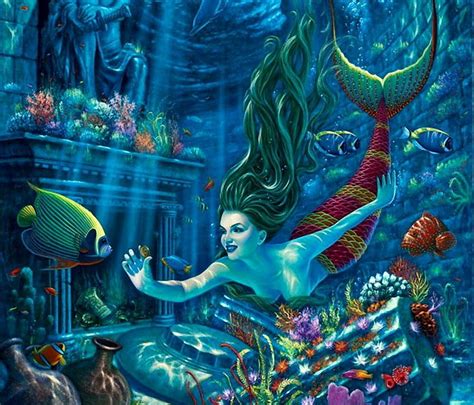 Mermaid, underwater, art, luminos, fish, will cormier, sirena, sea ...