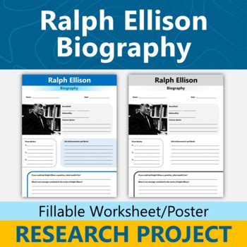 Ralph Ellison Biography Author Research Project by Learning Pyramid