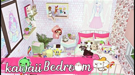 The Sims 4: Kawaii Bedroom + CC links/ Speed Build♥ - Cute Stuff We Love