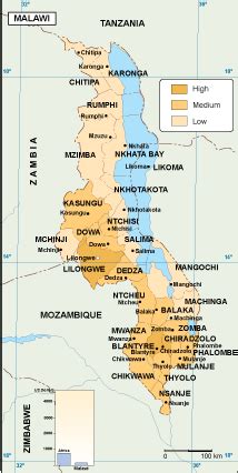 Malawi economic map | Order and download Malawi economic map