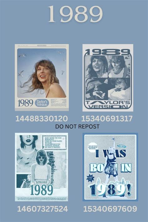 1989 taylor swift bloxburg decals | Bloxburg decals codes aesthetic, Roblox image ids, Pic code