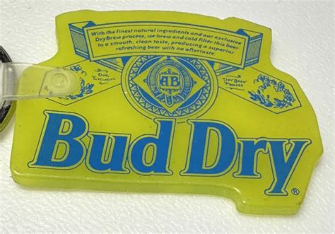 VINTAGE BUD DRY Beer Brew Alcohol Drink Advertising Keychain Key Ring Chain $17.99 - PicClick