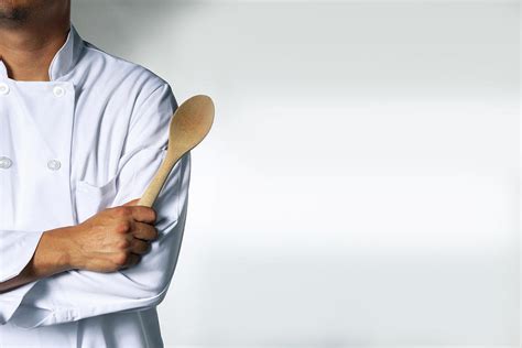 Chef with a spoon background with space for text Photograph by Alexander Gombash - Fine Art America