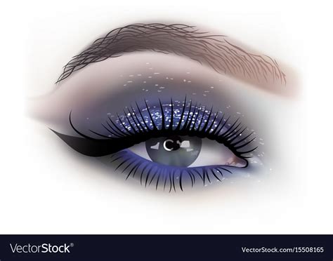 Fashion woman eye makeup Royalty Free Vector Image