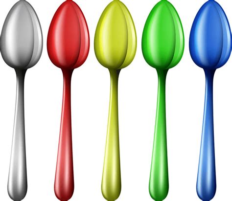 Colorful Spoons clipart - ClipartWorld