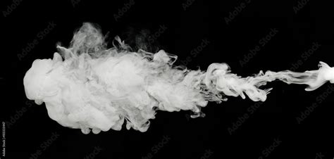 white smoke cloud on black background Stock Photo | Adobe Stock