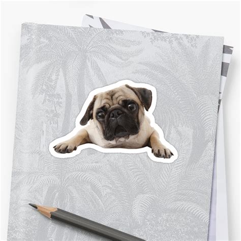 "pug" Sticker by hcpeck | Redbubble