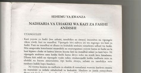 FURAHIA KISWAHILI / KISWAHILI KWA WAGENI TANZANIA BLOG : NADHARIA YA UHAKIKI WA KAZI ZA FASIHI ...