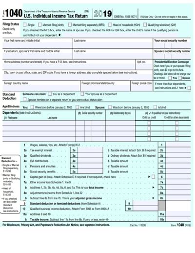 IRS 1040 Form - Download, Create, Edit, Fill and Print