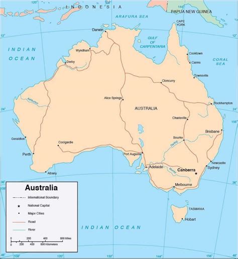 Map of Australia cities: major cities and capital of Australia