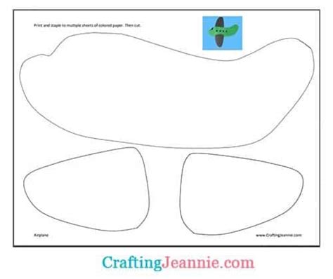 Airplane Craft for Preschoolers (Free Template) - Crafting Jeannie Crafting Jeannie | Airplane ...