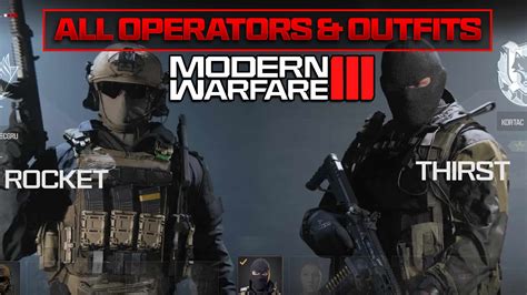 All Modern Warfare 3 Operators (2023) - Multiplayer, Warzone, Zombies ...