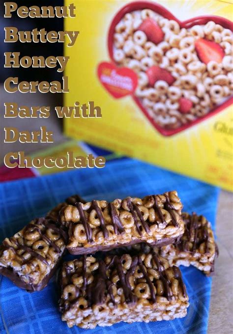 Peanut Buttery Honey Cereal Bars with Dark Chocolate