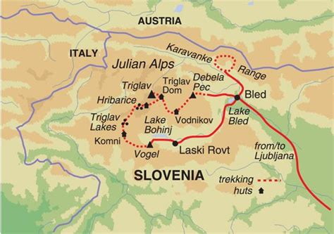 Maps of Slovenia and the Julian Alps