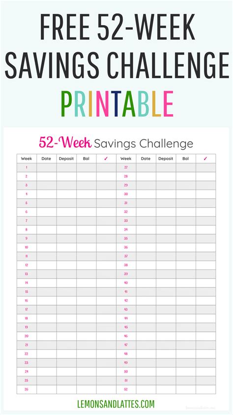 Free Printable 52 Week Calendar | Calendar Printables Free Templates