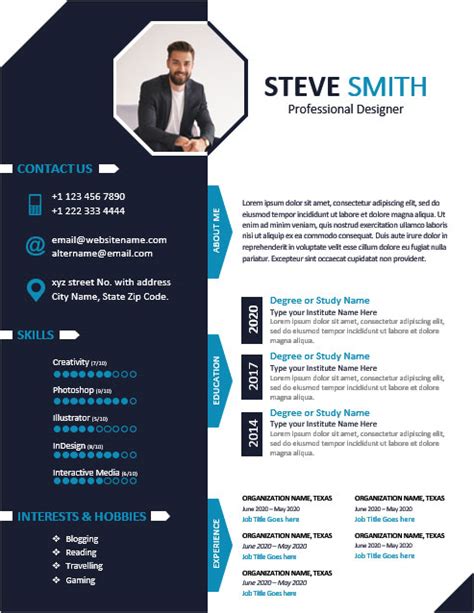 6+ Free Modern (2024) Resume Templates for MS Word