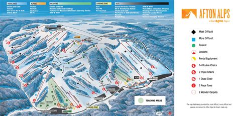 Afton Alps Ski Trail Map, Free Download