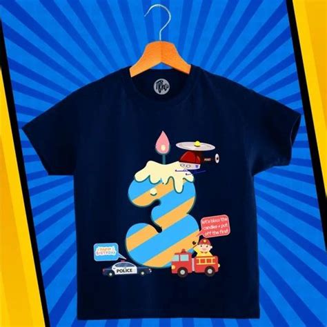 3rd Birthday Emergency Squad T-shirt at Rs 499.00 | Round Neck T Shirt | ID: 2852526851448