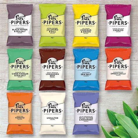 Pipers Crisps Mixed Case Pack of 24 Mixed Flavours