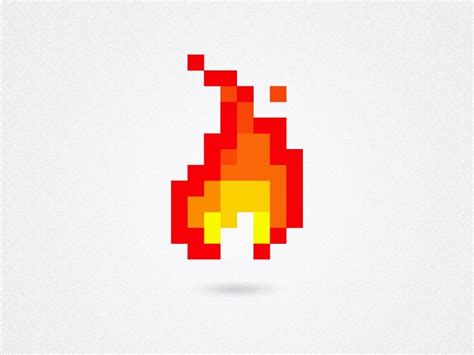 Fire Pixel Art Minecraft - artjula