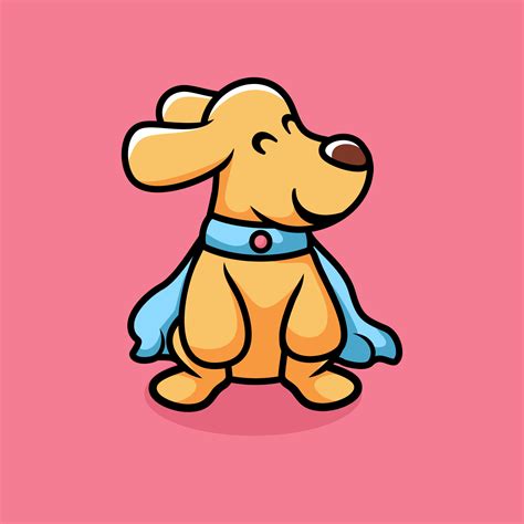 Cute superhero dog cartoon icon illustration 12736316 Vector Art at Vecteezy