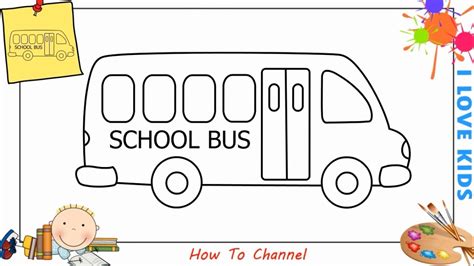 How To Draw A School Bus Easy Step By Step School Bus Coloring Pages | Images and Photos finder