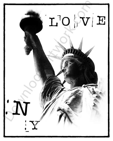 Statue of Liberty Wall Art | Typographic | Download Artwork