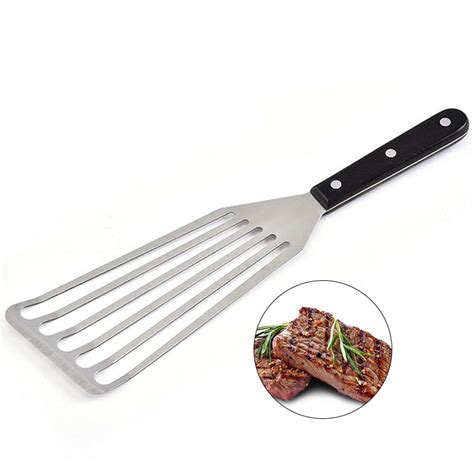 Kitchen Premium Stainless Steel Slotted Turner, Flexible Fish Turner Spatula , Fish Fry Turner ...