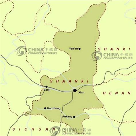 Shaanxi Provincial Map, China Shaanxi Provincial Map - Shaanxi Travel ...