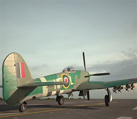 Hawker Typhoon 3D model - Hum3D