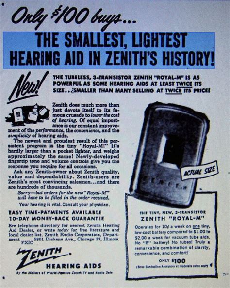 Vintage Newspaper Ad For The Zenith Royal M Hearing Aid, F… | Flickr