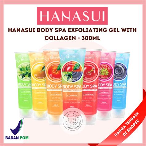 Jual [BPOM] HANASUI Body Spa Exfoliating Gel With Collagen - 300mL ...