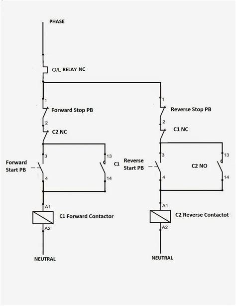 Auto Reverse Forward Control Circuit Diagram