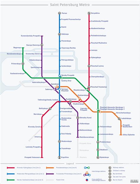 Saint Petersburg Metro – Subway and Metro Train Maps