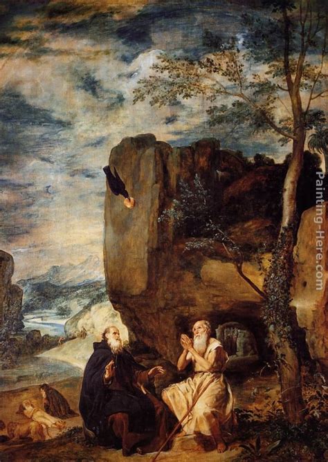 Diego Rodriguez de Silva Velazquez St. Anthony Abbot and St. Paul the Hermit Painting | Best ...