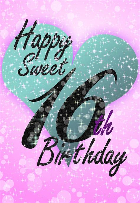 Printable Sweet 16 Birthday Cards - Printable Computer Tools