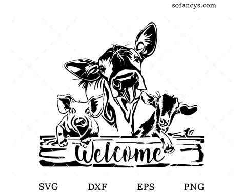 Welcome Farmhouse Sign Svg Farm Animal Svg Sheep Svg - vrogue.co