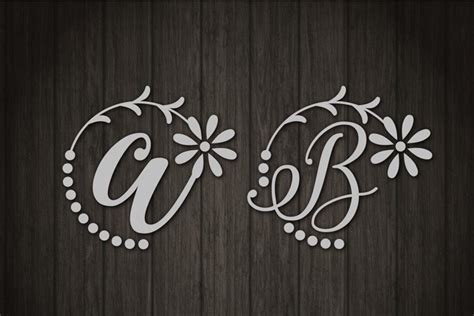 Flower Font, Alphabet, Floral Text, PRINT, CUT & DESIGN (393829 ...