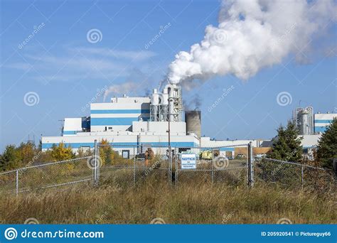 Pulp Mill Pollution stock image. Image of steam, chimney - 205920541