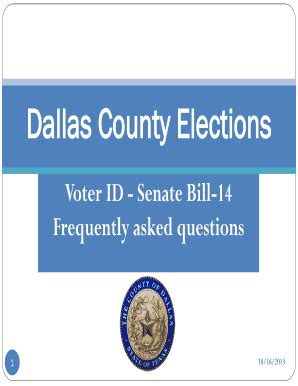 Fillable Online Dallas County Elections Fax Email Print - pdfFiller