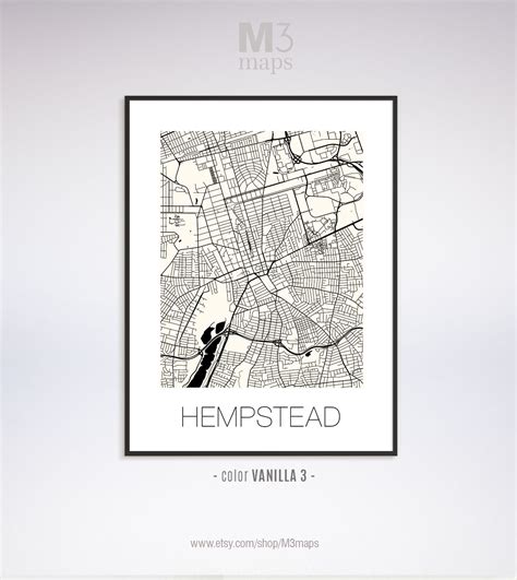 Hempstead New York Hempstead NY Map Hempstead Map Hempstead - Etsy