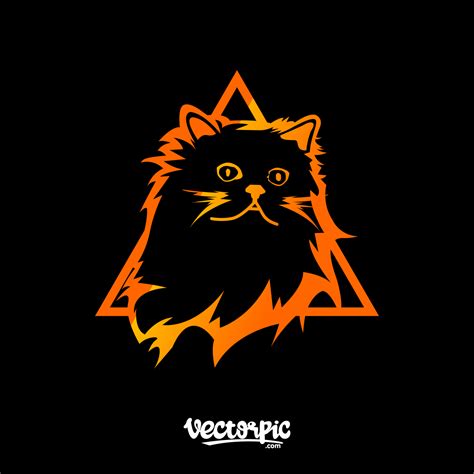 cat logo free vector