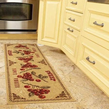 Ottomanson Siesta Collection Fruits Design Kitchen Runner Area Rug, 20" x 59", Beige - Walmart.com