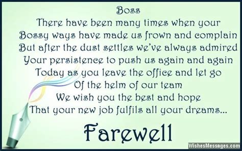 Farewell Messages for Boss: Goodbye Quotes for Boss | Farewell message, Goodbye quotes, Message ...